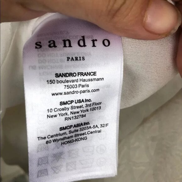 Sandro paris white lace dress size 3 - Picture 5 of 12